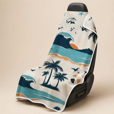 Beach Waves / 1 Towel car seat cover towel