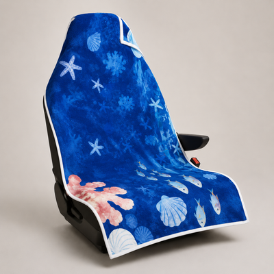 Coral Reef Blue / 1 Towel car seat cover towel