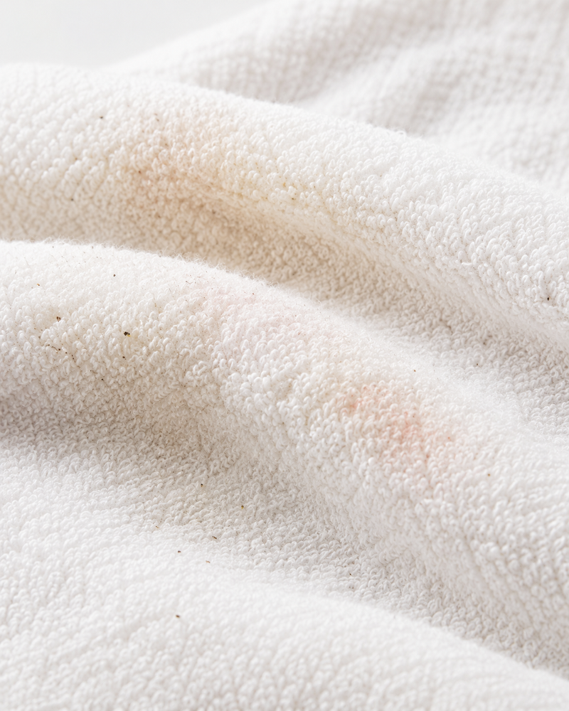 Harsh fibres and laundry residue
