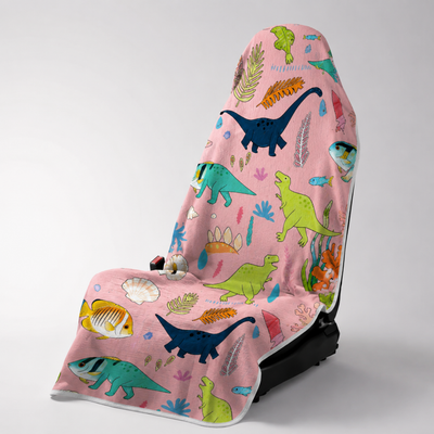 Dino Pink / 1 Towel car seat cover towel